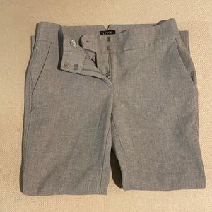 LOFT Textured Marisa Straight Pants in Gray